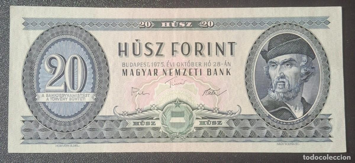 Notas Internacionais: HUNGRIA 20 Flor&iacute;n 1975 Pick-169f (MBC+)