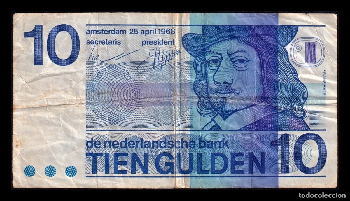Billetes extranjeros: Holanda 10 Gulden 1968 Pick 91b Bc F