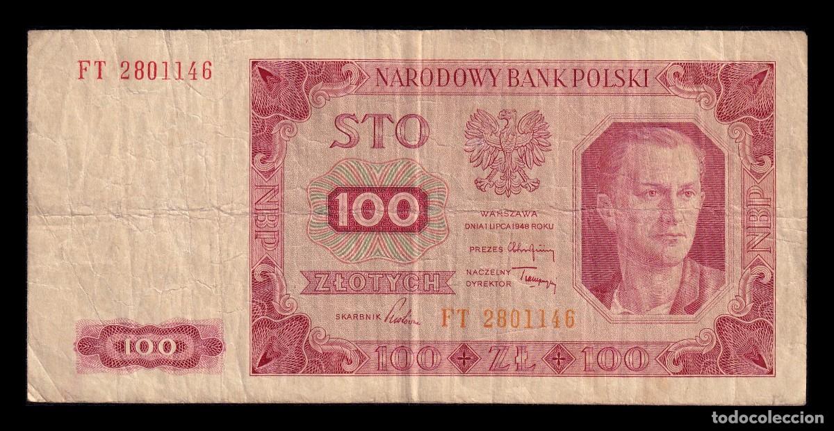 Billetes extranjeros: Polonia 100 Zlotych 1948 Pick 139a(2) Bc F