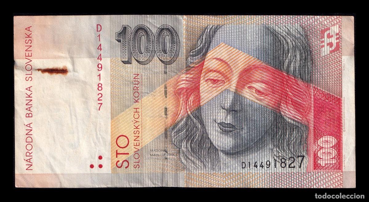 Billetes extranjeros: Eslovaquia 100 Korun 1993 Pick 22 Mbc Vf