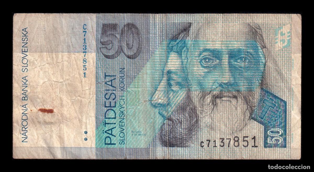 Billetes extranjeros: Eslovaquia 50 Korun 1993 Pick 21a Bc F