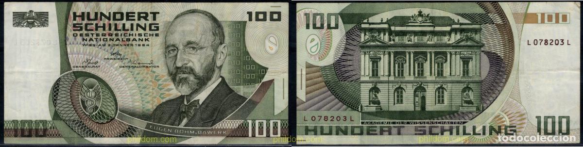 Billetes extranjeros: 10979 AUSTRIA 1984 AUSTRIA 100 SCHILLING 1984