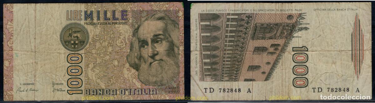 Billetes extranjeros: 10980 ITALIA 1982 ITALIA 1000 LIRAS 1982