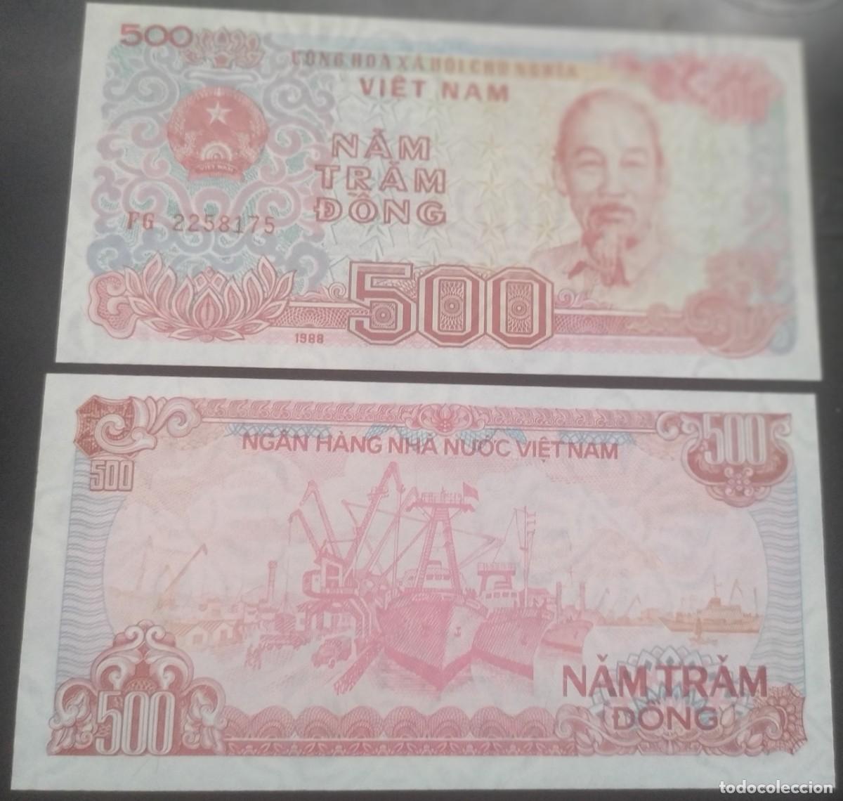Billetes extranjeros: VIET NAM : 500 DONG 1988.SC.UNC. PK. # 101a