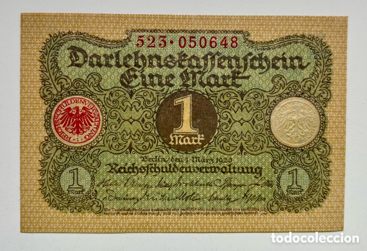 Billetes extranjeros: Billete ALEMANIA 1 Marco 1920 SC. MARK