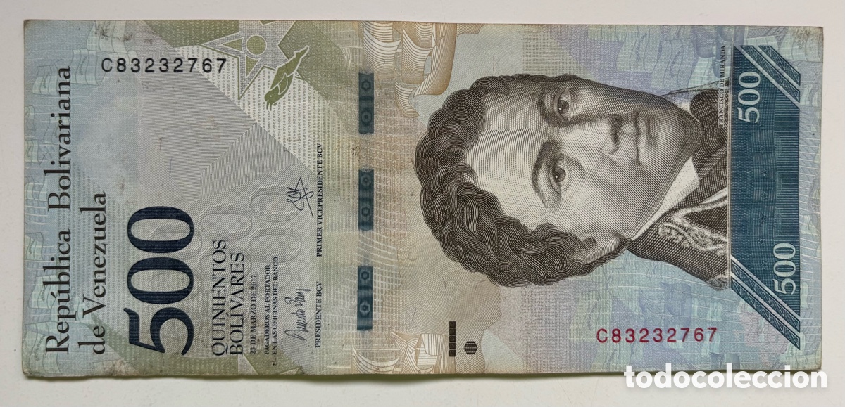 Billetes extranjeros: Billete VENEZUELA 500 Bolivares 2017