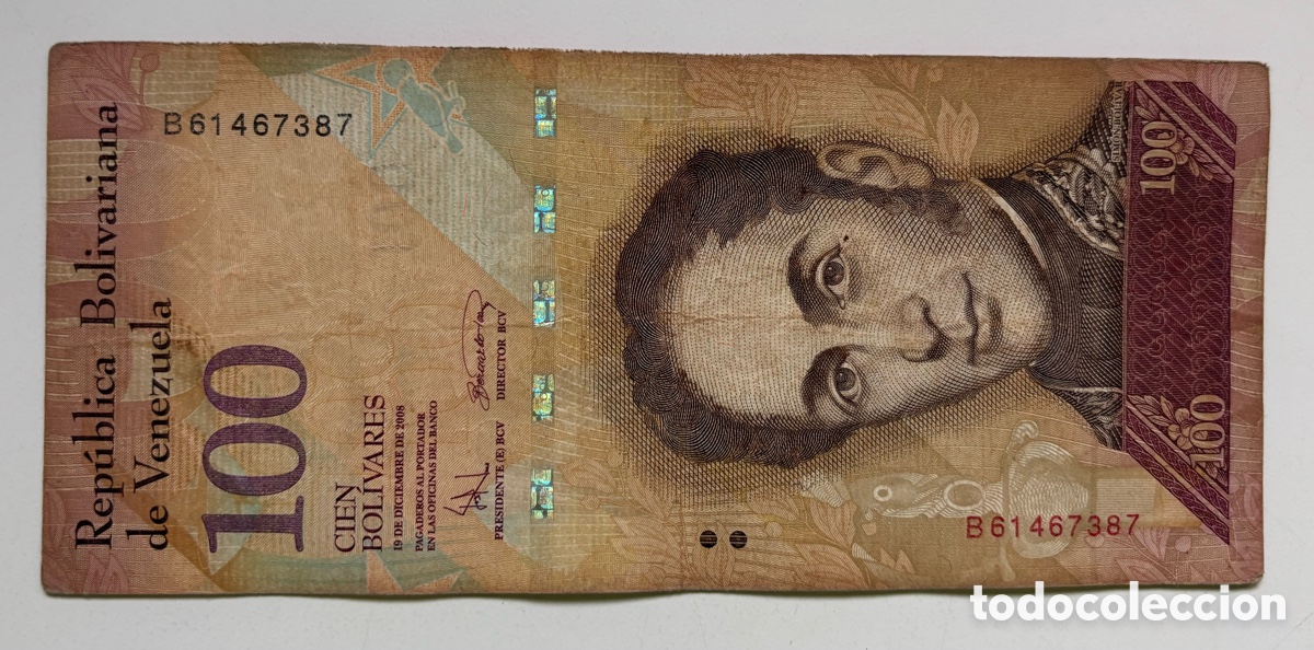 Billetes extranjeros: Billete VENEZUELA 100 Bolivares 2008