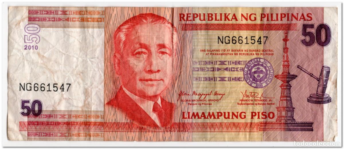 Billetes extranjeros: PHILIPPINES,50 PISO,2010,P.193c,aFINE