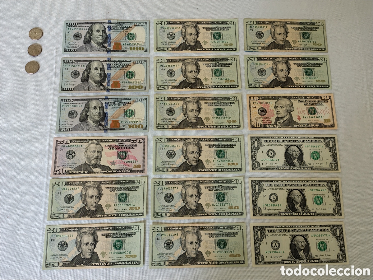 Billetes extranjeros: 563 DOLARES EN BUEN ESTADO DE CONSERVACION