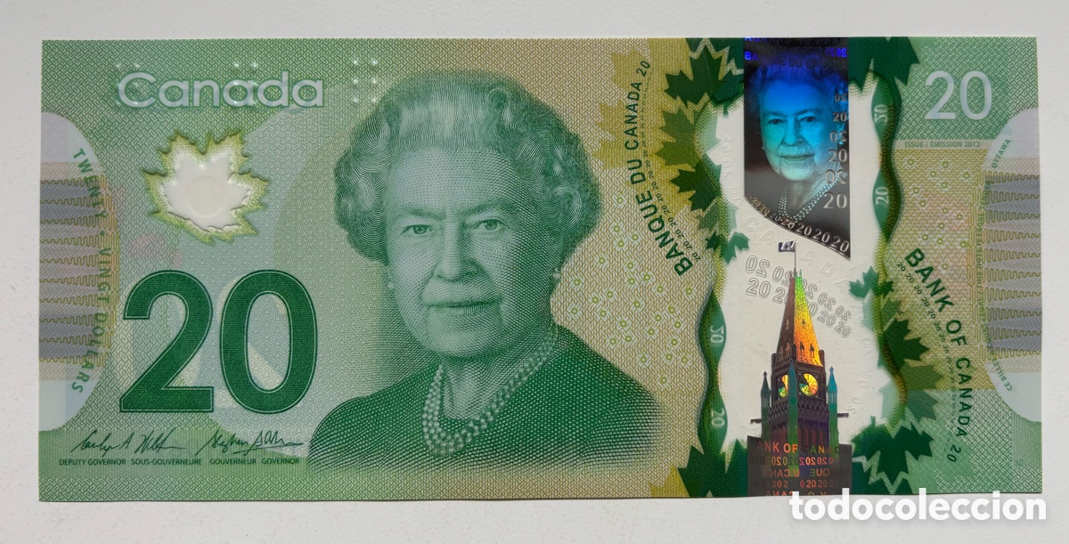 Billetes extranjeros: Billete CANADA 20 Dolares 2012 SC. Polimero. Canad&aacute;