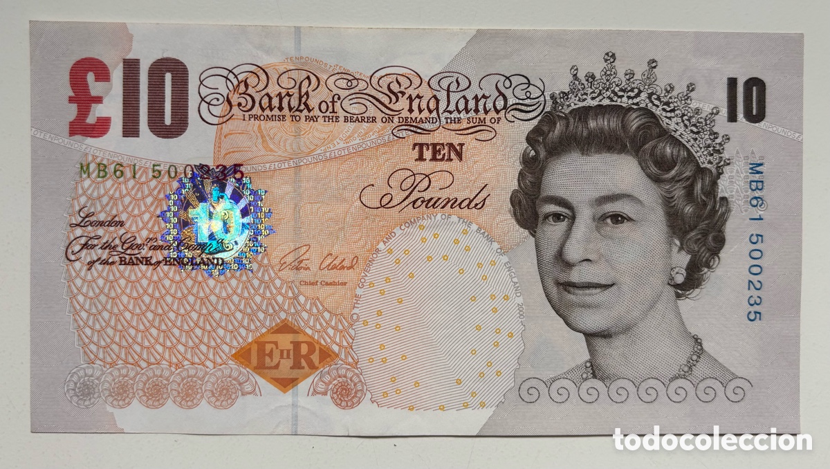 Billetes extranjeros: Billete INGLATERRA 10 Libras (2000) EBC+. Pounds UK Reino Unido