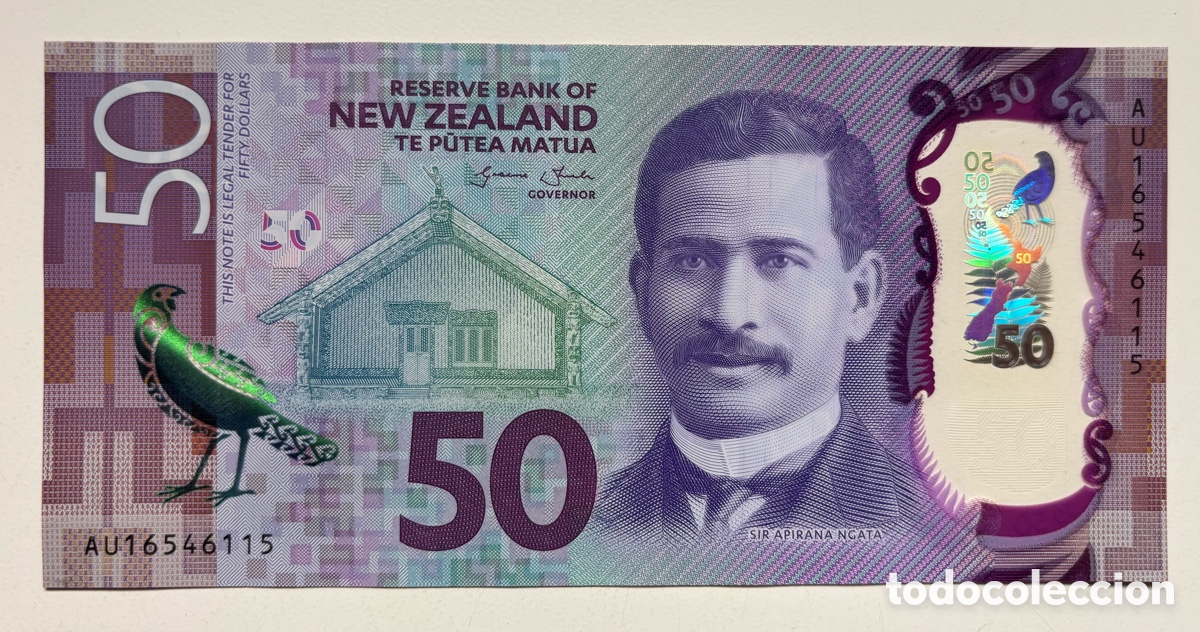Billetes extranjeros: Billete NUEVA ZELANDA 50 Dolares (2016) SC. Polimero
