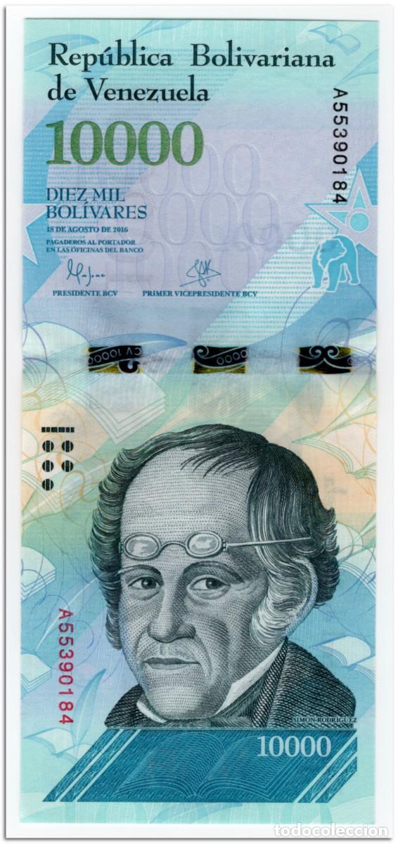 Billetes extranjeros: VENEZUELA,10000 BOLIVARES,2016,P.98a,UNC