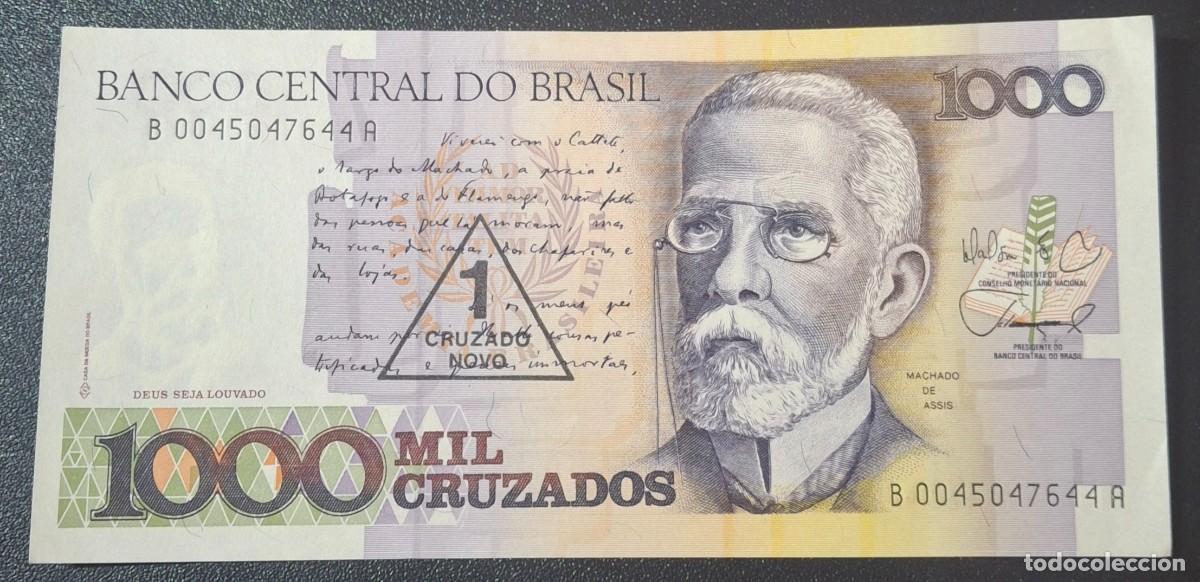 Billetes extranjeros: BRASIL 1000 Cruzados 1989 Pick-216a (EBC)