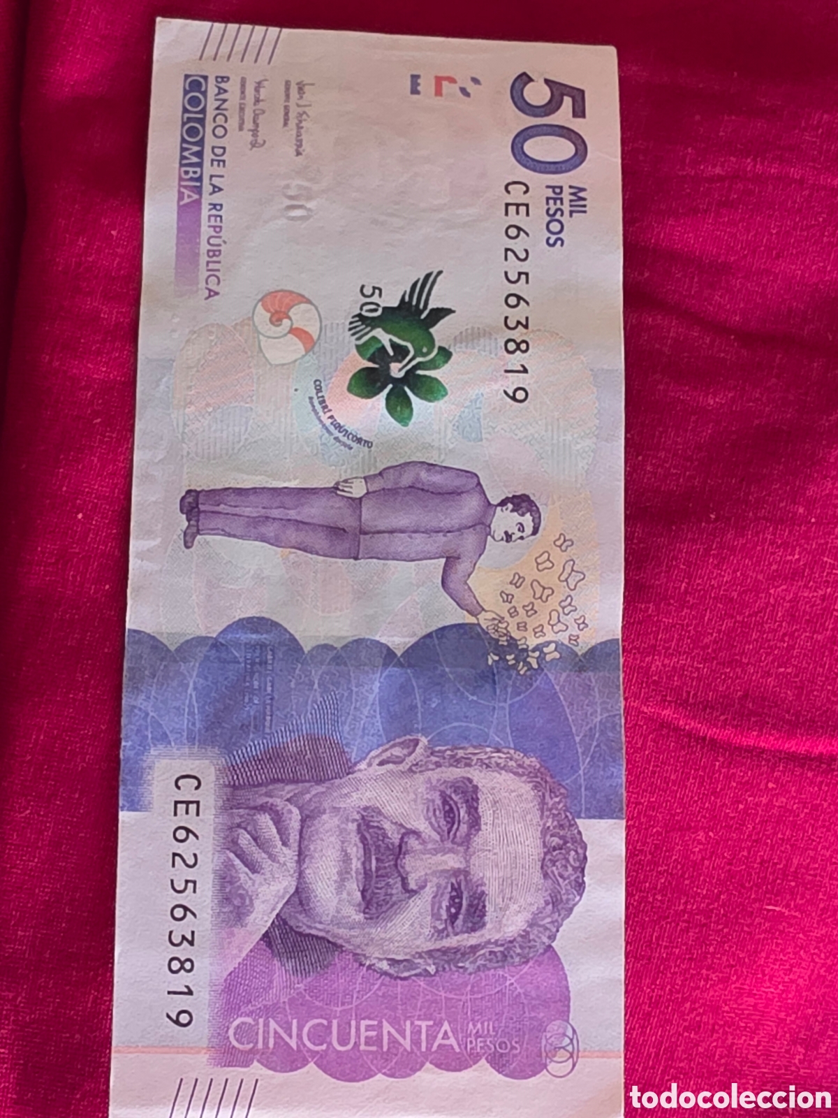Billetes extranjeros: BILLETE 50000 PESOS COLOMBIA