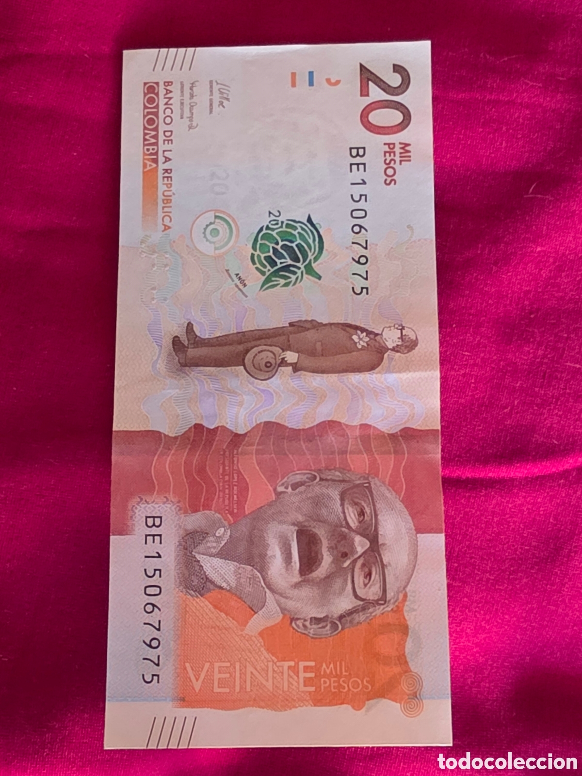 Billetes extranjeros: BILLETE 20000 PESOD COLOMBIA