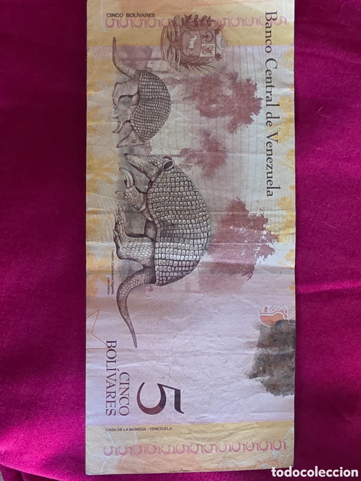 Billetes extranjeros: BILLETE 5 BOLIVARES VENEZUELA