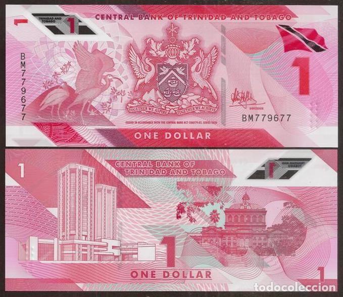 Billetes extranjeros: TRINIDAD & TOBAGO. 1 dolar 2020. Polimero. S/C.
