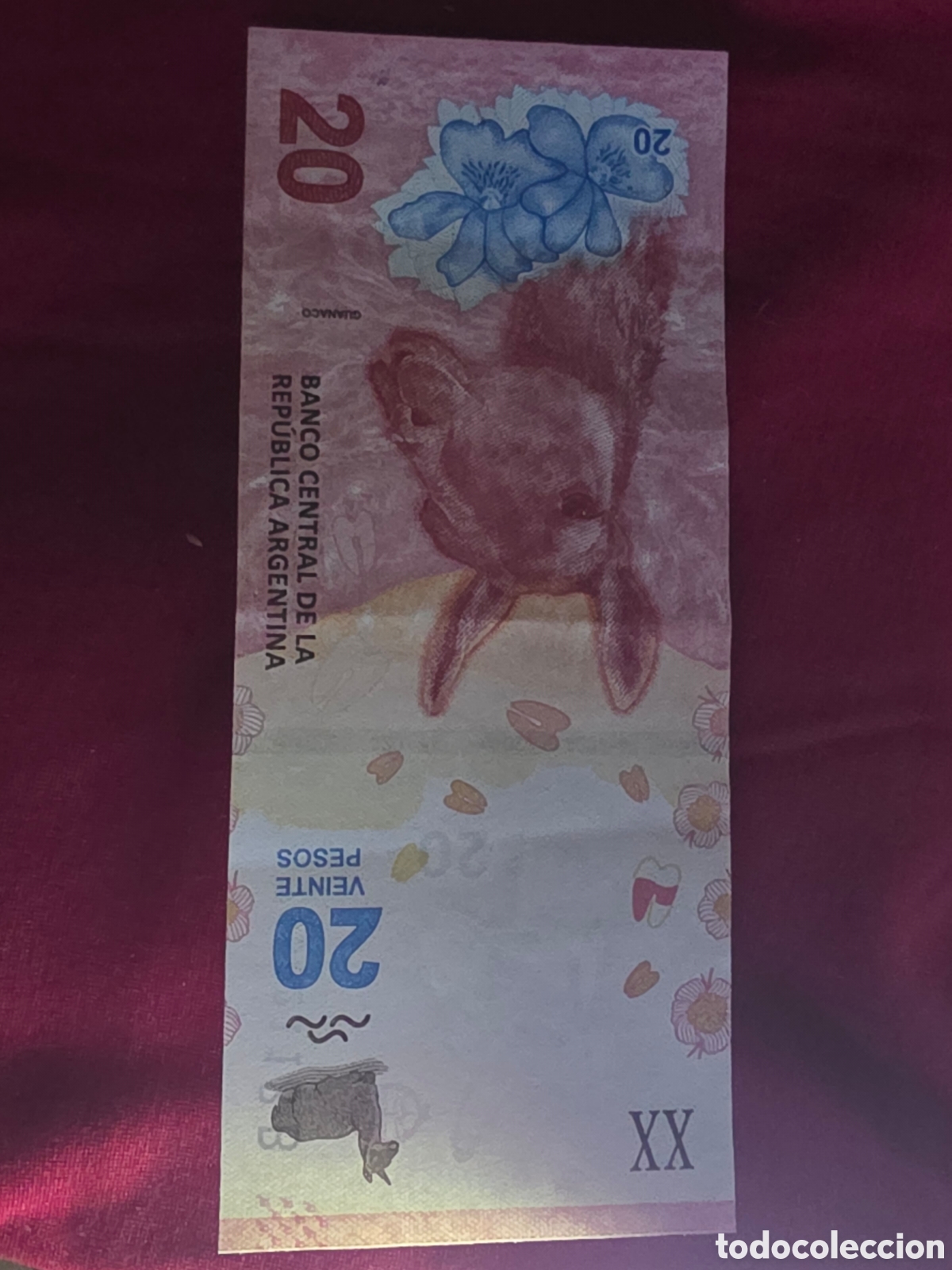 Billetes extranjeros: BILLETE 20 PESOS ARGENTINA