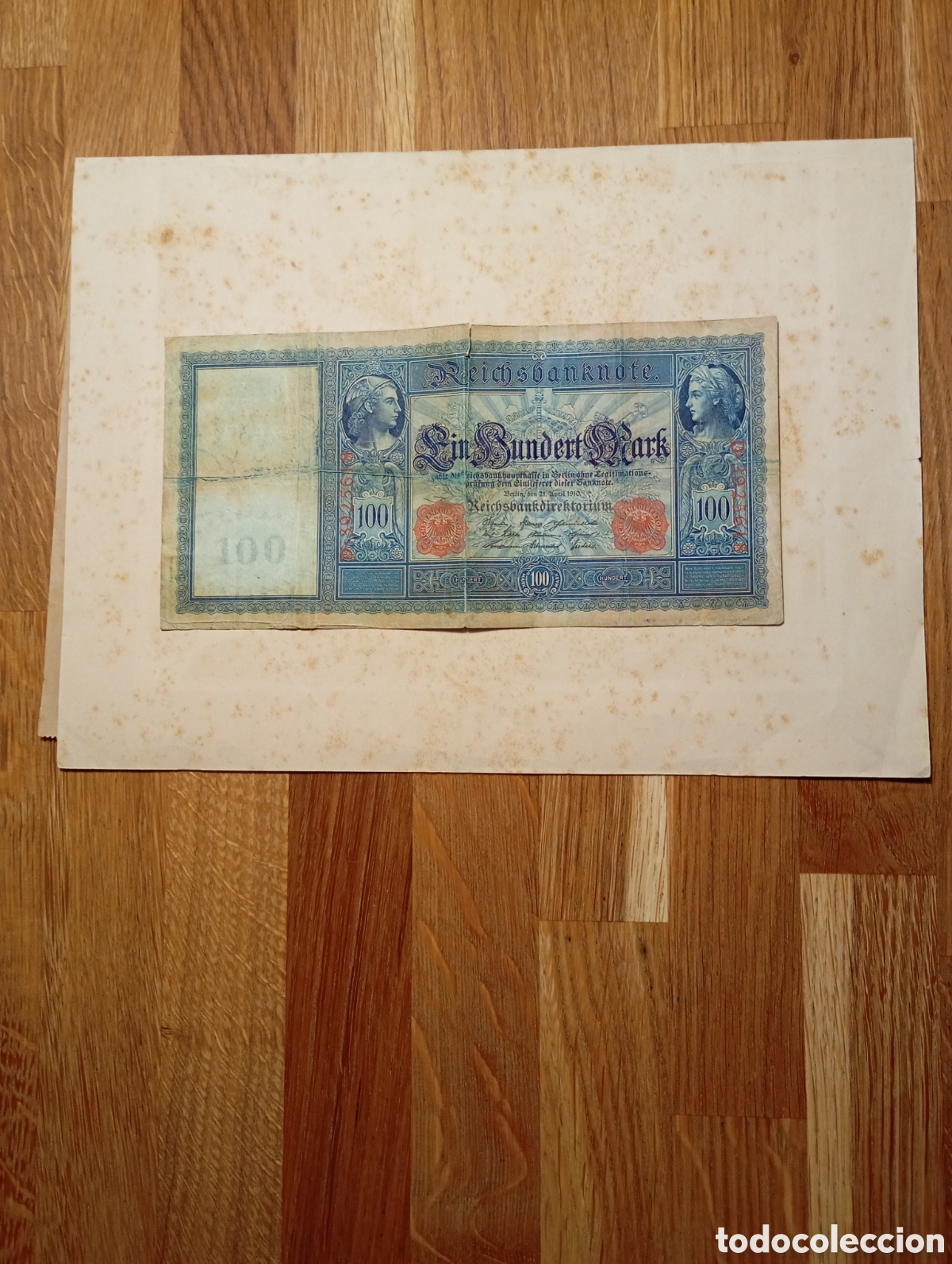 Billetes extranjeros: Billete de 100 marcos alemanes de 1910