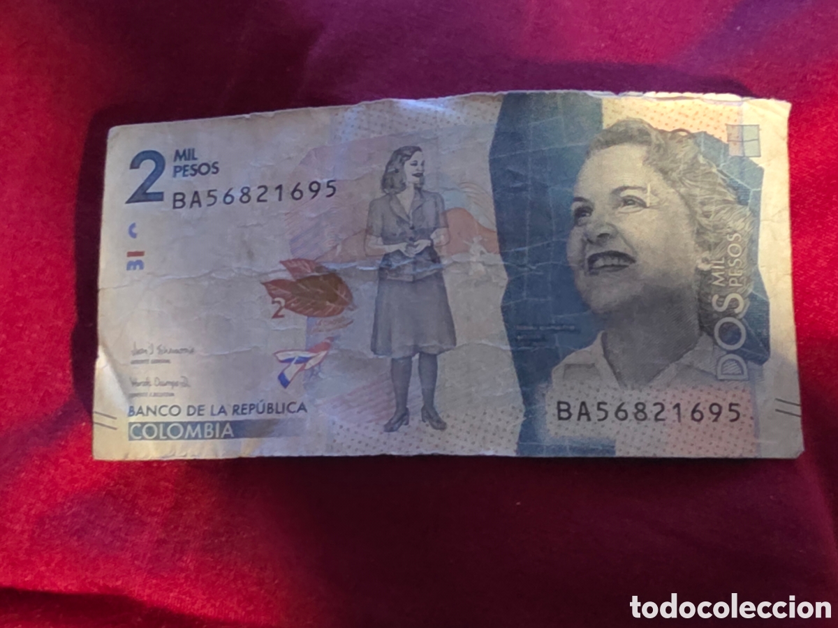 Billetes extranjeros: BILLETE 2000 PESOS COLOMBIA