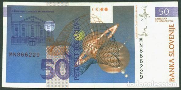 Notas Internacionais: ESLOVENIA. 50 tolarjev 15.1. 1992. Pick 13.