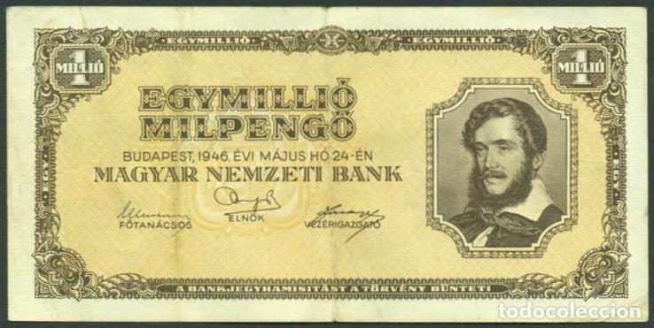 Notas Internacionais: HUNGRIA. 1 Million Milpengo 24.5. 1946. Pick 128.