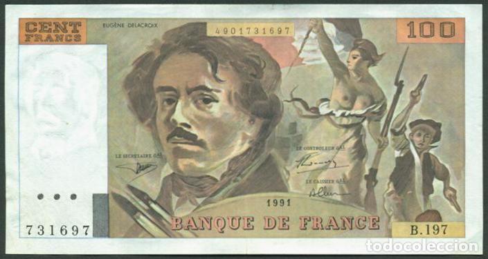 Notas Internacionais: FRANCIA. 100 francs 1991. Delacroix. Pick 154f.