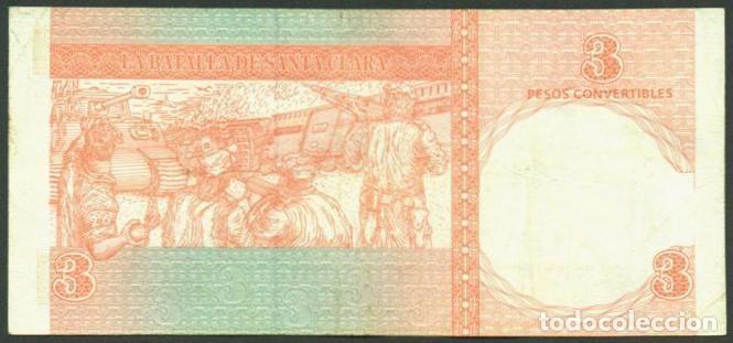 Billetes extranjeros: CUBA. 3 pesos convertibles 2016. - Foto 2
