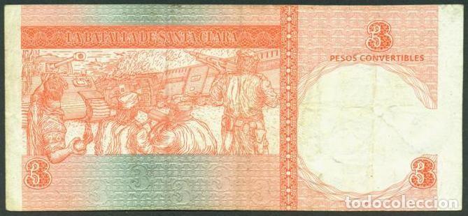 Billetes extranjeros: CUBA. 3 pesos convertibles 2007. - Foto 2