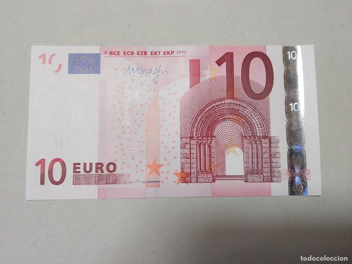 Billetes extranjeros: 10 EURO GRECIA (Y) N037A, Draghi, dise&ntilde;o 2002,only banknote with this Greek signature, UNC