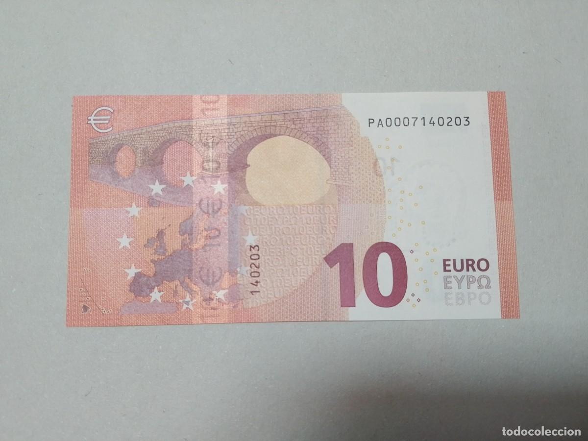 Billetes extranjeros: Billete 10 EUROS HOLANDA (PA) P001A1, first position, low nummer PA0007140203, Draghi, UNC