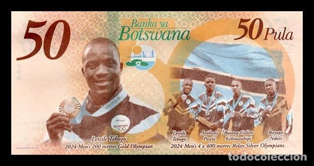 Billetes extranjeros: Botswana 50 Pula Conmemorativo 2025 (2026) Pick 37 Nuevo Sc Unc