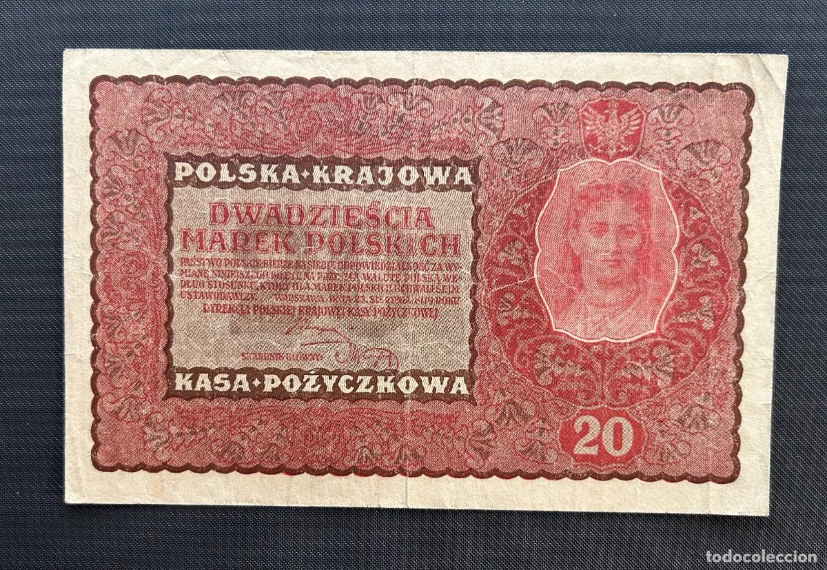 Billetes extranjeros: 20 MARCOS 1919 POLONIA. P# 26