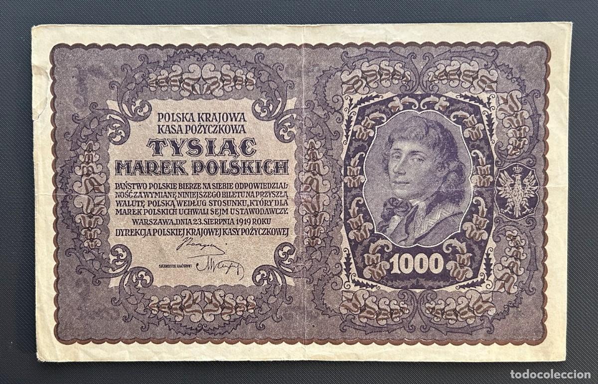 Billetes extranjeros: 1000 MARCOS 1919 POLONIA. P# 29