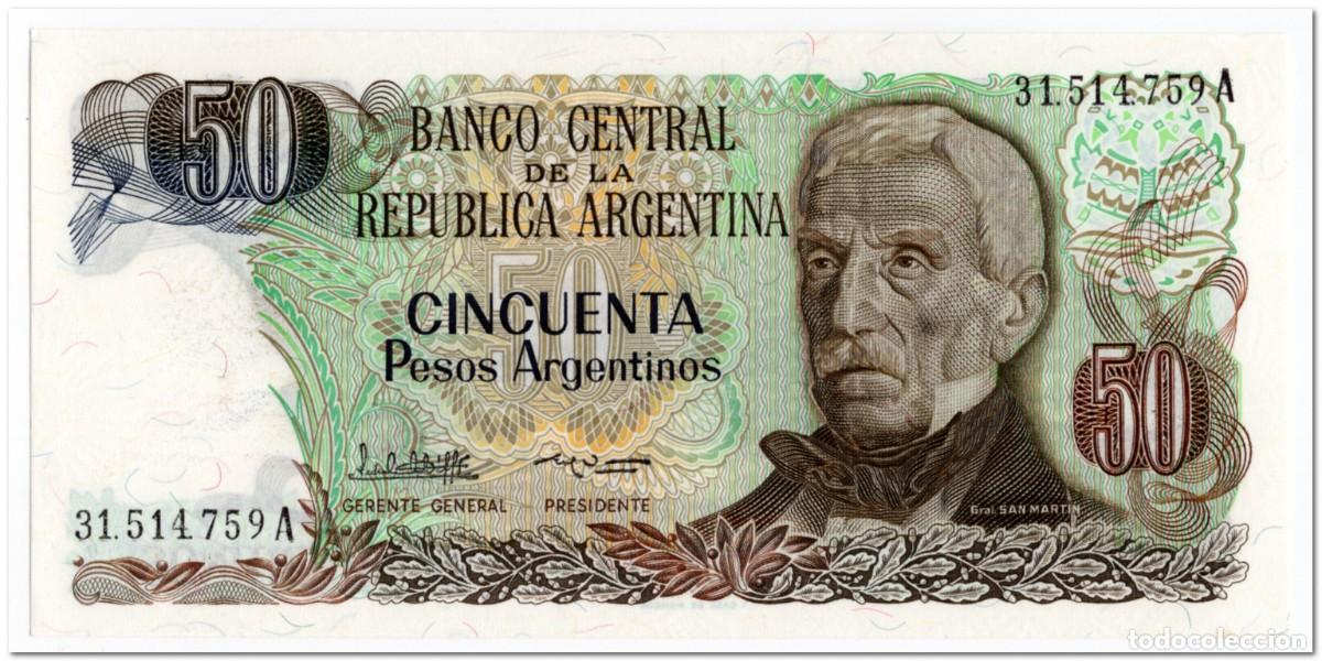 Billetes extranjeros: ARGENTINA,50 PESOS,1983-1985,P.314,UNC