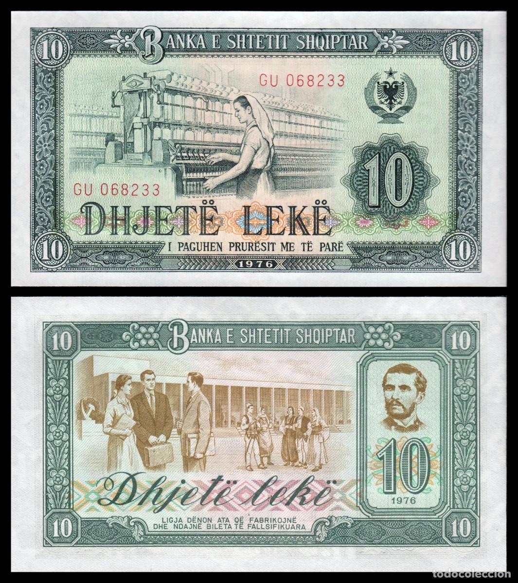 Billetes extranjeros: Albania 10 Leke 1976 Pick 43 SC