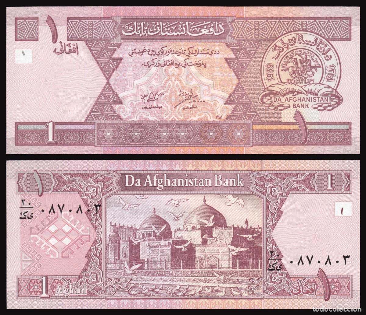 Billetes extranjeros: Afghanistan 1 Afghani 2002 Pick 64a SC