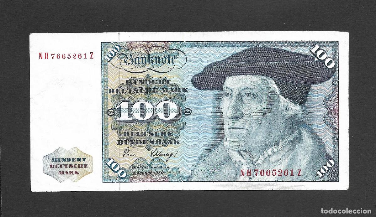 Billetes extranjeros: ALEMANIA 100 MARCOS 1980 MBC