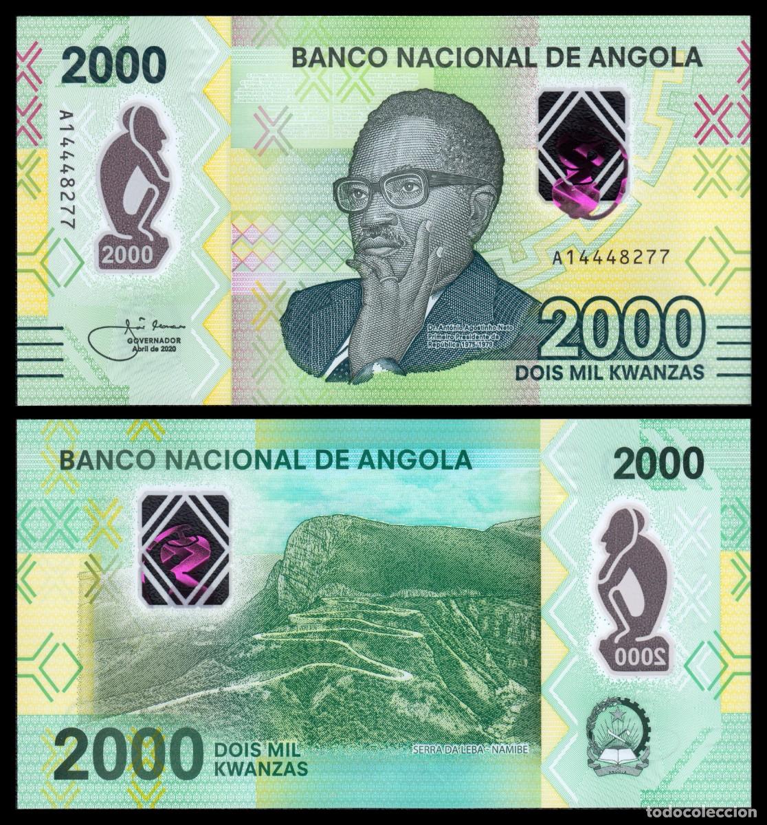 Billetes extranjeros: Angola 2.000 Kwanzas 2020 Pick 163a SC