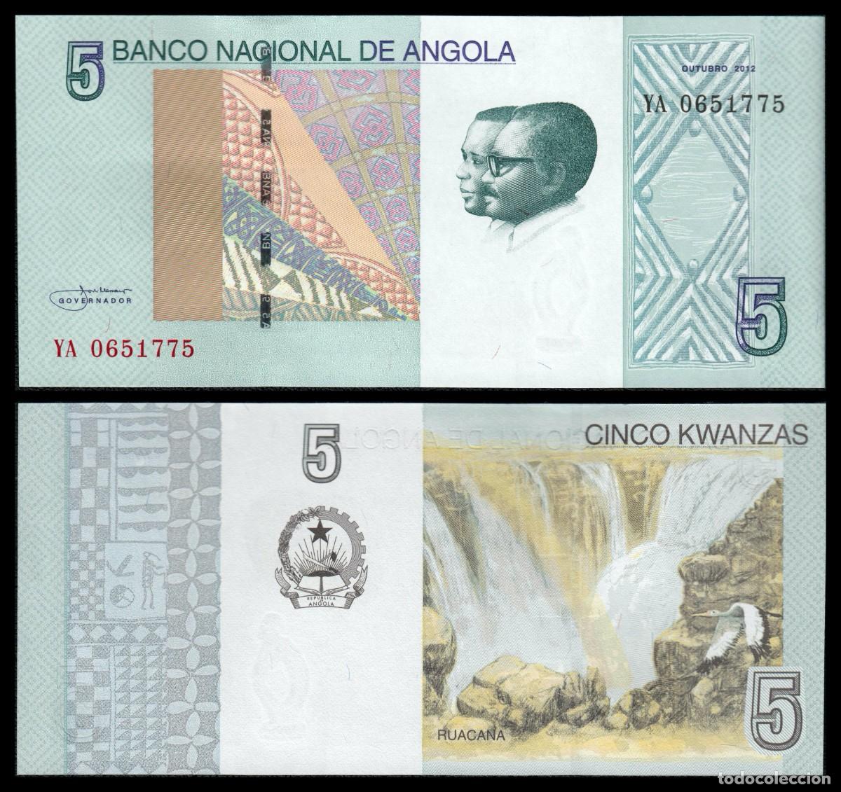 Billetes extranjeros: Angola 5 Kwanzas 2012 Pick 151A SC