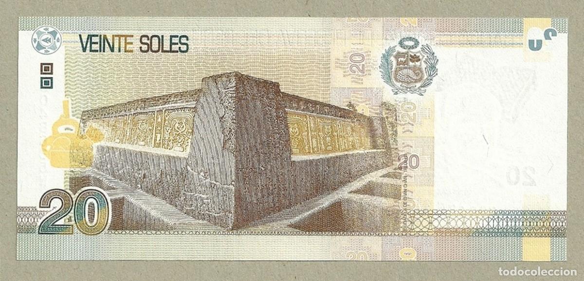 Billetes extranjeros: Billete Per&uacute; 20 Soles 10/03/2016 UNC - Foto 2