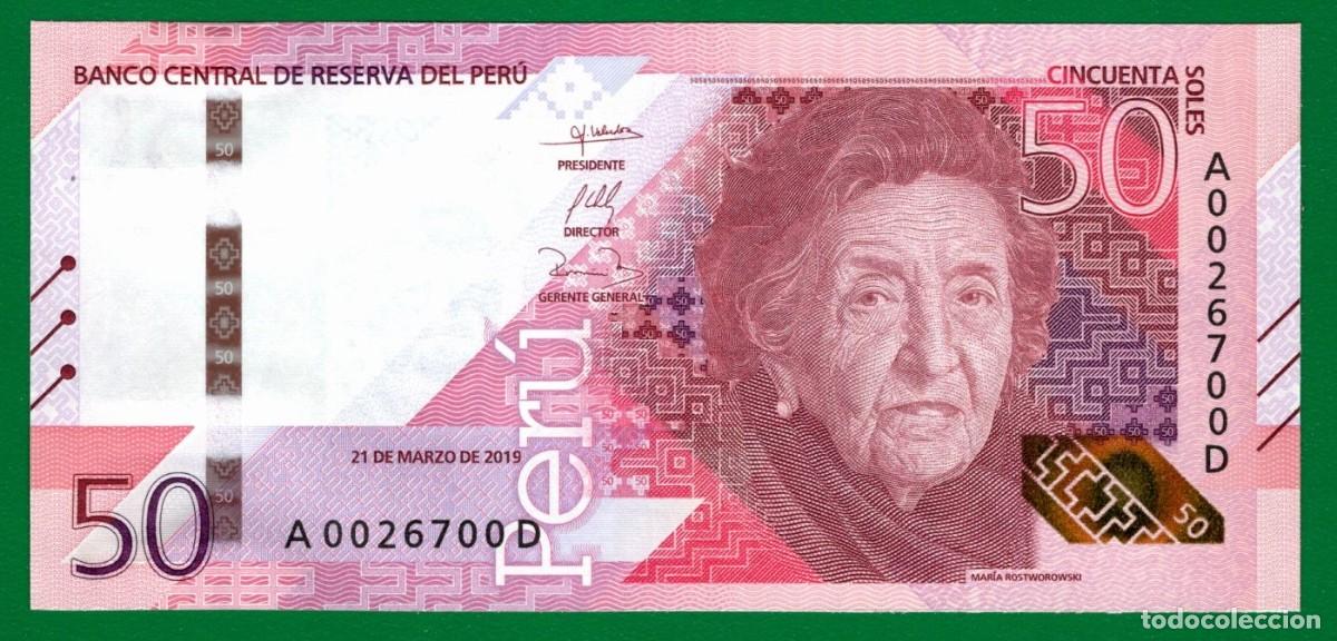 Billetes extranjeros: Billete Per&uacute; 50 Soles 21/03/2019 - UNC