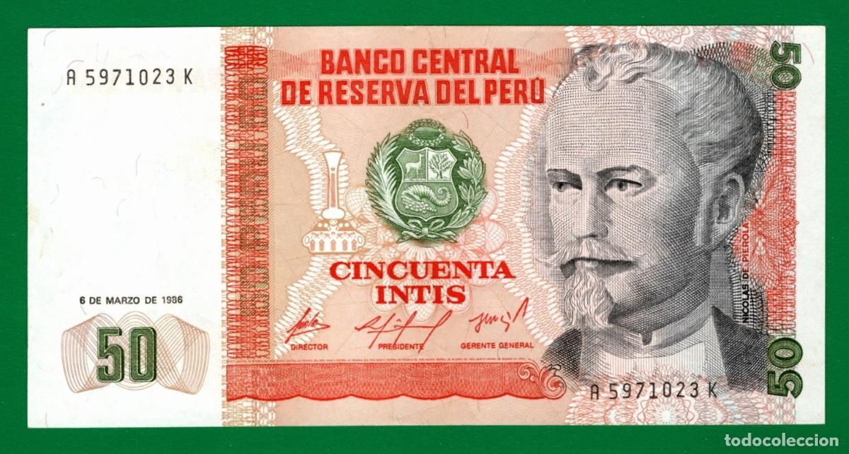 Billetes extranjeros: Billete Per&uacute; 50 Intis 06/03/1986 UNC