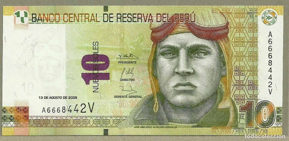 Billetes extranjeros: Billete Per&uacute; 10 Nuevos Soles 13/08/2009 UNC