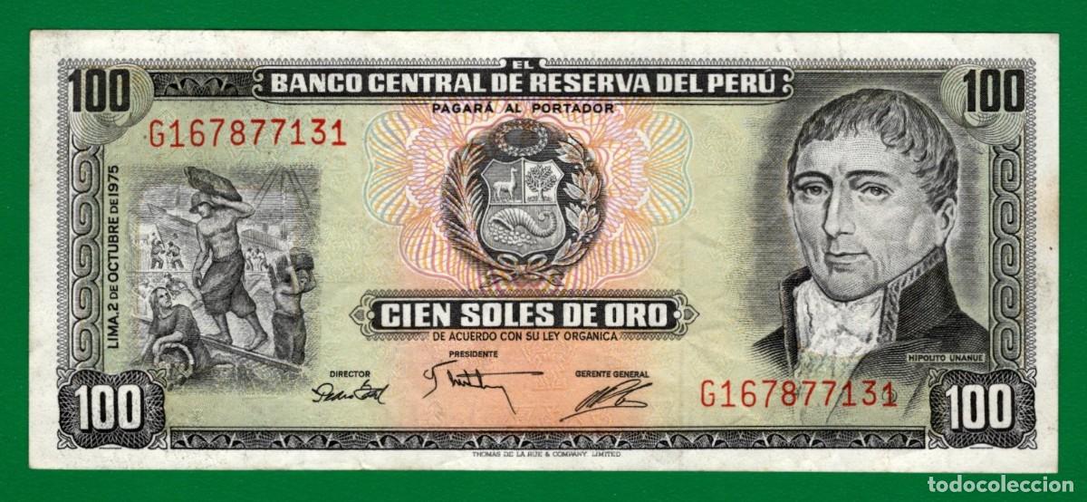 Billetes extranjeros: Billete Per&uacute; 100 Soles de Oro 02/10/1975 XF