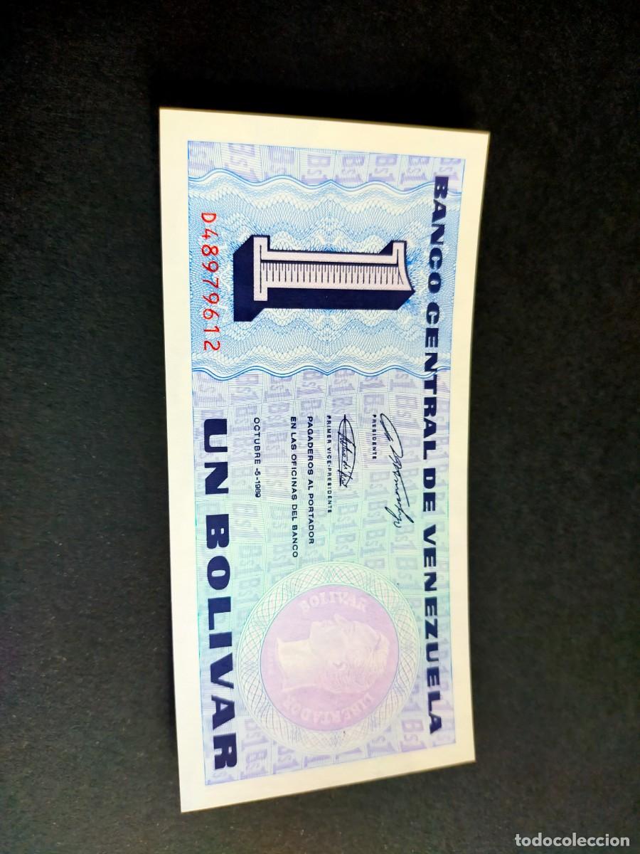 Billetes extranjeros: BILLETE DE 1 UN BOLIVAR OCTUBRE 5 1989 BANCO CENTRAL VENEZUELA EXCELENTE CONSERVACION