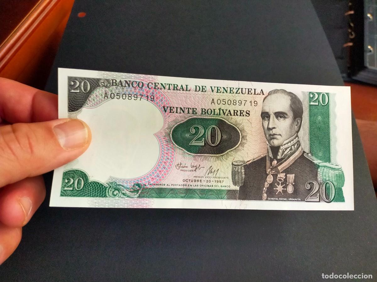 Billetes extranjeros: BILLETE DE 20 VEINTE BOLIVARES OCTUBRE 20 1987 BANCO CENTRAL VENEZUELA EXCELENTE CONSERVACION