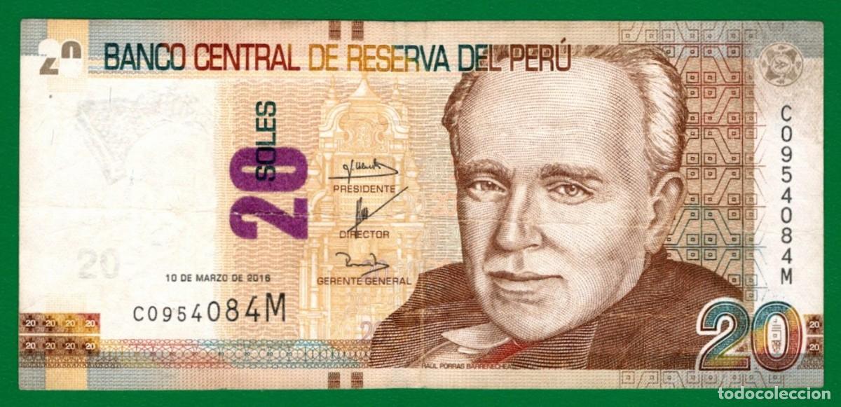 Billetes extranjeros: Billete Per&uacute; 20 Nuevos Soles 10/03/16 VF+