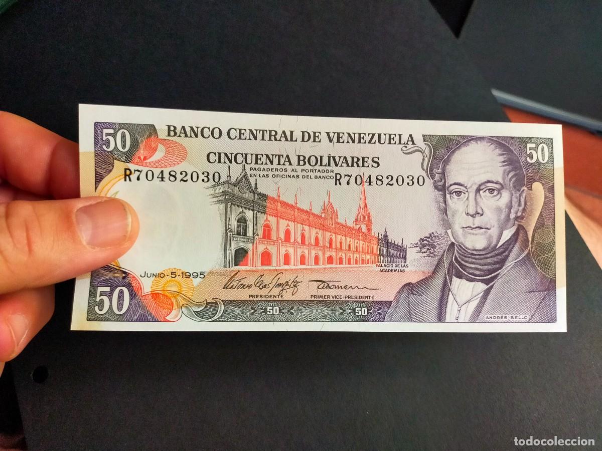 Billetes extranjeros: BILLETE DE 50 CINCUENTA BOLIVARES JUNIO 5 1995 BANCO CENTRAL VENEZUELA EXCELENTE CONSERVACION